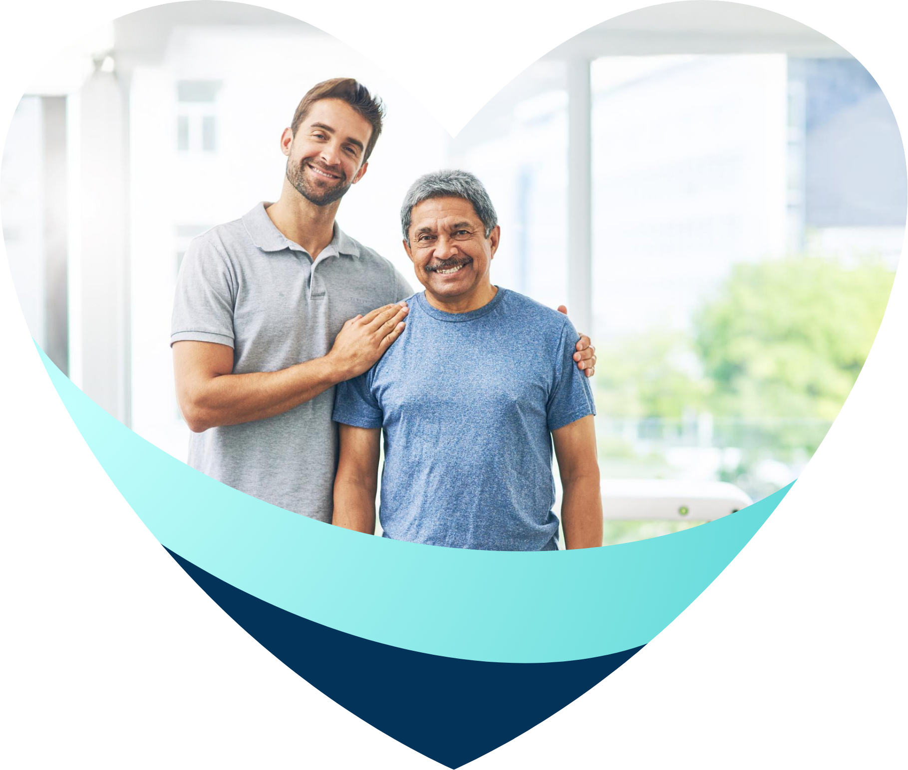 A caregiver and resident at Niles Care Center